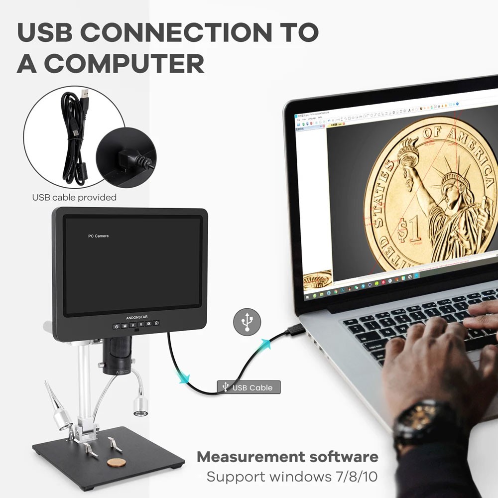 Mikroskop Digital Trinokuler A - Digital Microscope ulasan dan harga