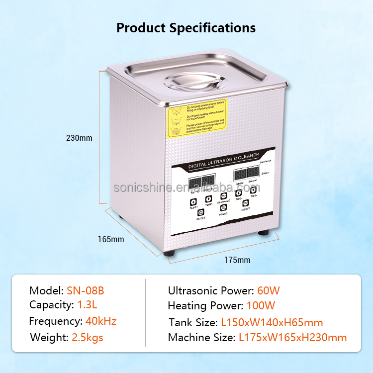 SN-08B 1.3L Pembersih Ultrason - Medical Lab Machines ulasan dan harga